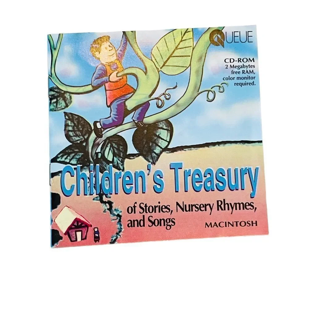 10/25🦋 Queue Children's Treasury of Stories, Nursery Rhymes & Songs CD-ROM (Mac)